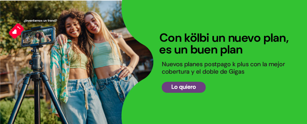 Nuevos planes postpago k plus con la mejor cobertura y el doble de Gigas