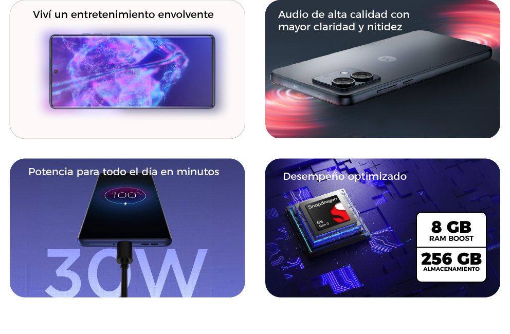 Entretenimiento envolvente, audio de alta calidad y potencia para todo el día