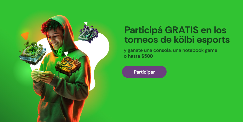 Participá en los torneos de kölbi esports y ganate una consola, una notebook gamer o hasta $500