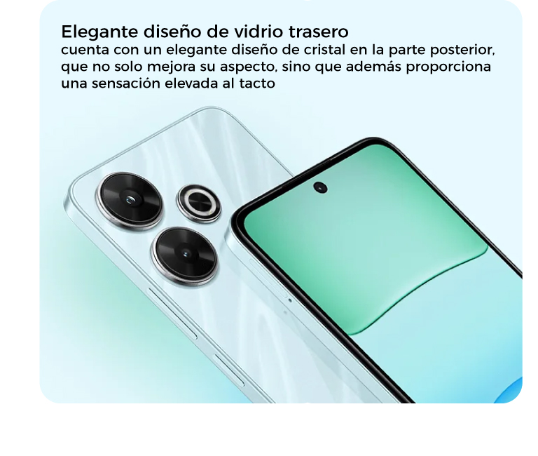 Elegante diseño de vidrio trasero 