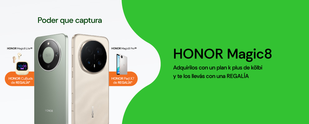 HONOR Magic 8, llevátelo con un plan k plus y te damos una regalía