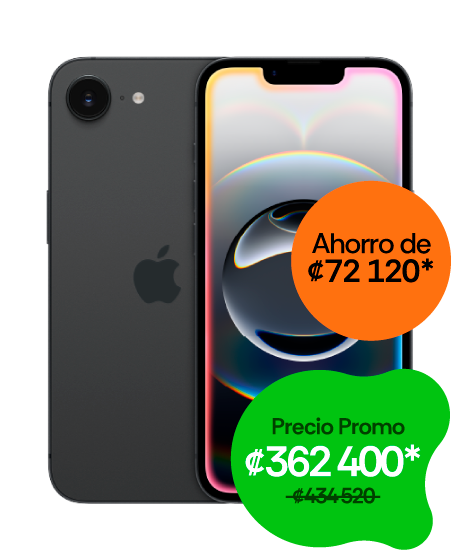 iPhone 16 Plus vista frontal y trasera promo