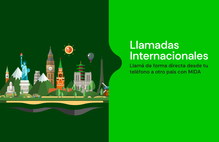 MIDA Prepago, llamá en forma directa desde tu teléfono a otro país
