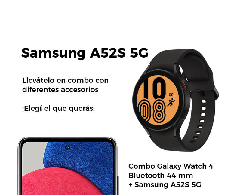 Combo reloj Galaxy 4 de 44 mm + Samsung A52S 5G