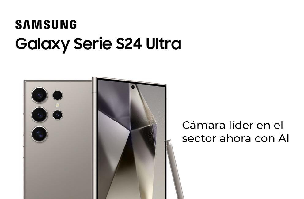 Samsung Galaxy S24 ultra vista trasera con garantía extendida de 2 años