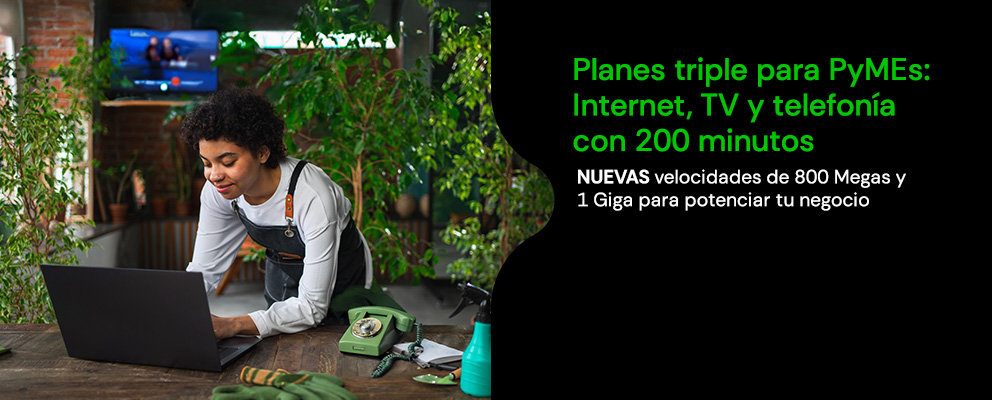 Planes triple para PyMEs: Internet, TV y telefonía con 200 minutos