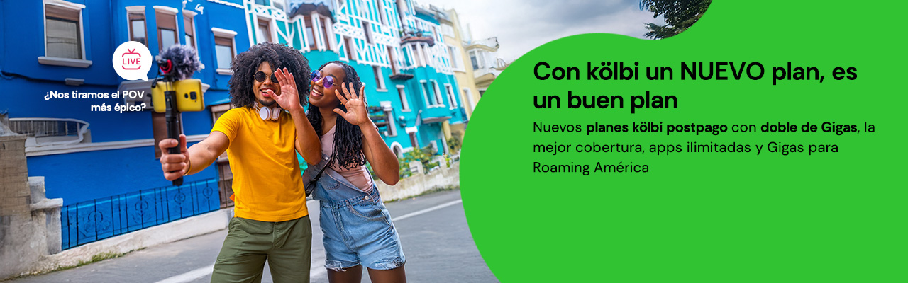 Nuevos planes kölbi postpago con doble de Gigas, la mejor cobertuta, apps ilimitadas y Gigas para Roaming América