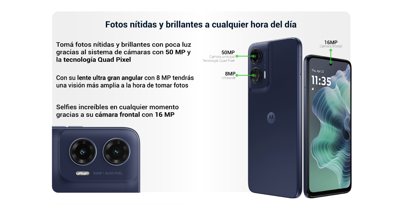 Fotos nítidas y brillantes a cualquier hora del día