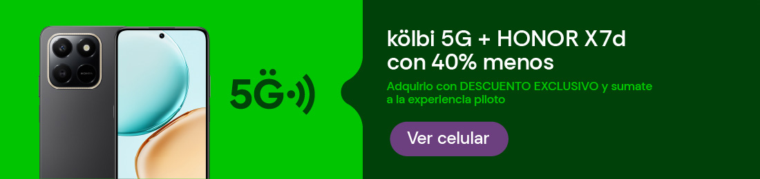 Comprate tu HONOR X7d y viví la experiencia kölbi 5G