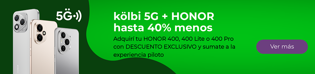 40% descuento en HONOR serie 400 y experiencia kölbi 5G