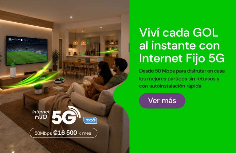 Viví cada GOL al instante con Internet Fijo 5G