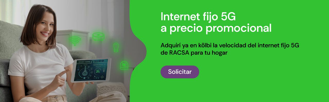 Internet fijo 5G a precio promocional, aprovechá y contratalo