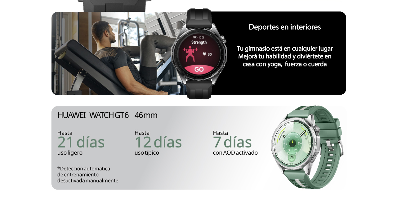 Más de 100 modos de entrenamiento