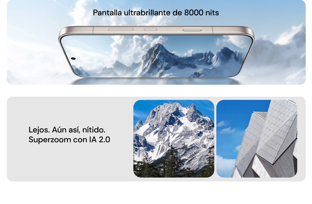 Pantalla ultrabrillante de 8000 nits