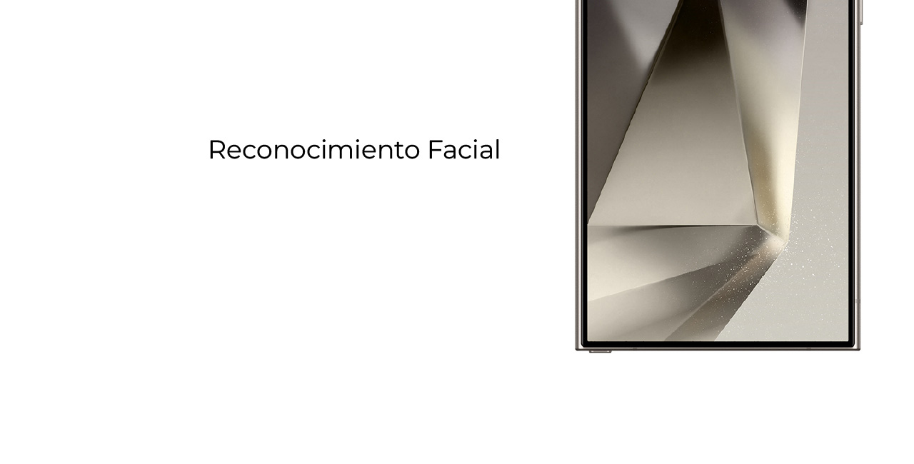 Samsung Galaxy S24 ultra vista trasera con reconocimiento facial