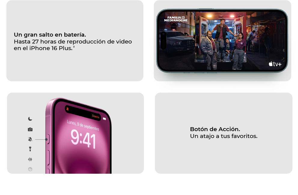 iPhone 16 Plus con botón de acción, un atajo a tus favoritos