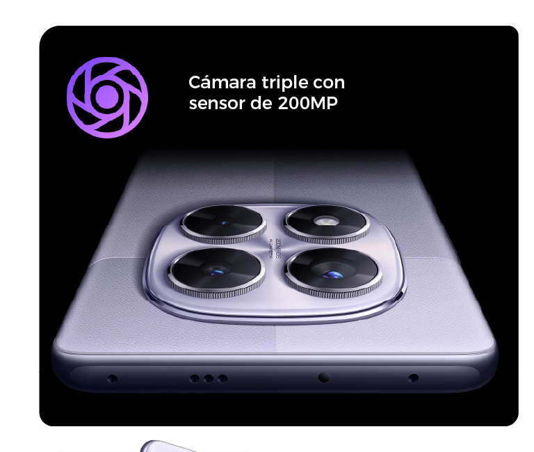 Cámara triple con sensor de 200 MP