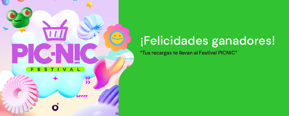 Ganadores promoción "Tus recargas te llevan al festival PICNIC"
