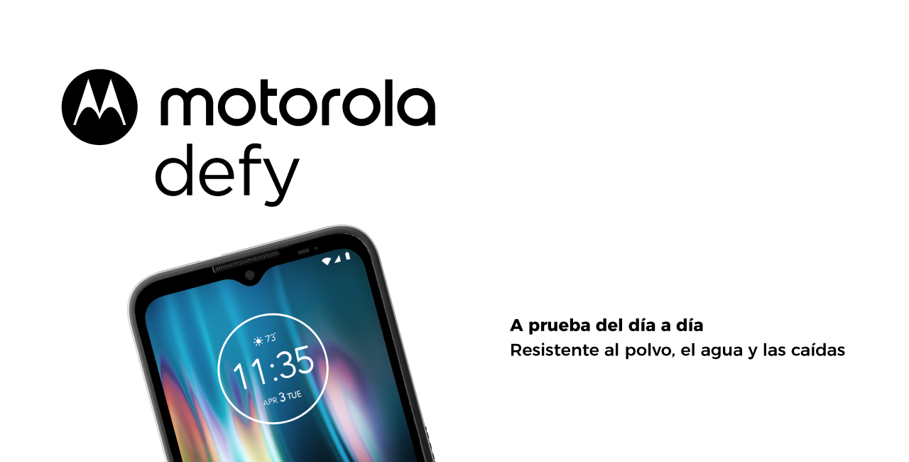 motorola defy, a prueba del día a día, resistente al polvo, el agua y las caídas