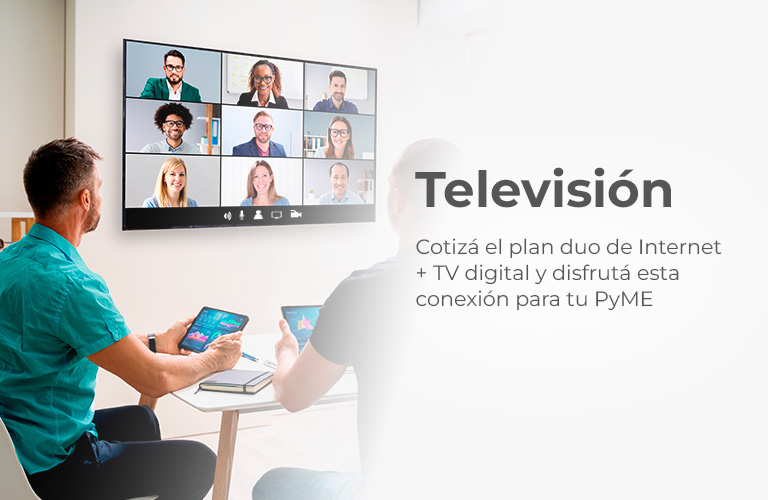 Cotizá el plan duo de Internet + TV digital y disfrutá esta conexión para tu PyME