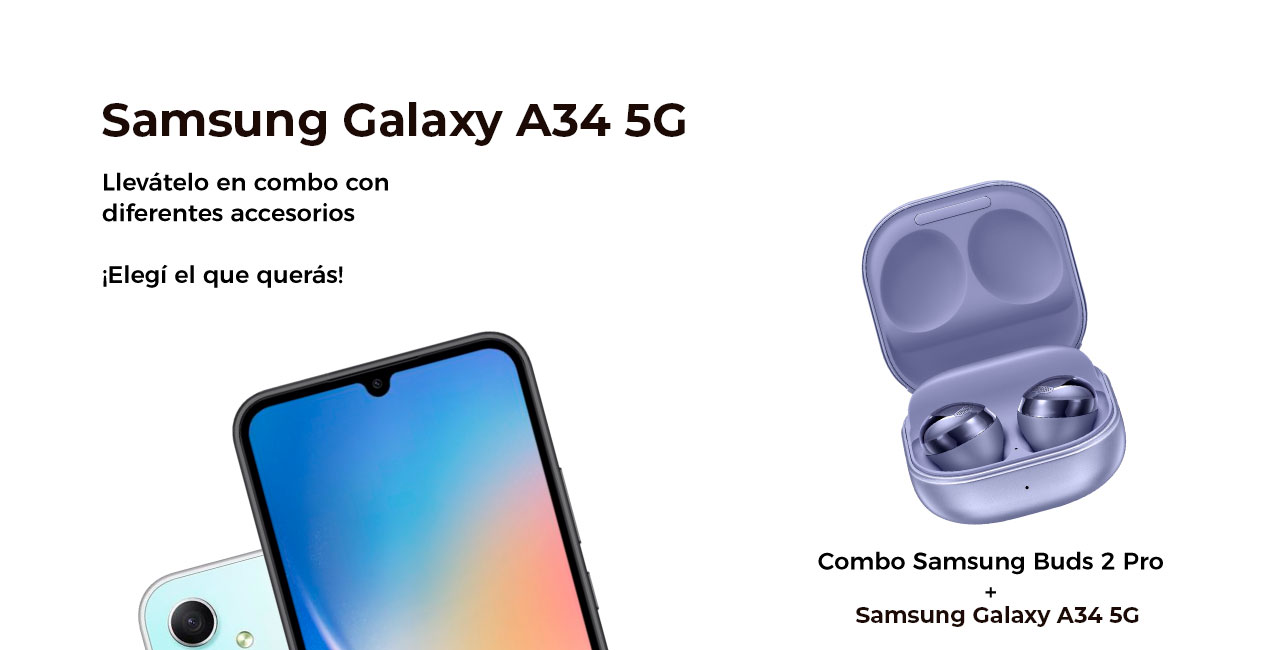 Combo Samsung Buds 2 Pro + Samsung A34 5G