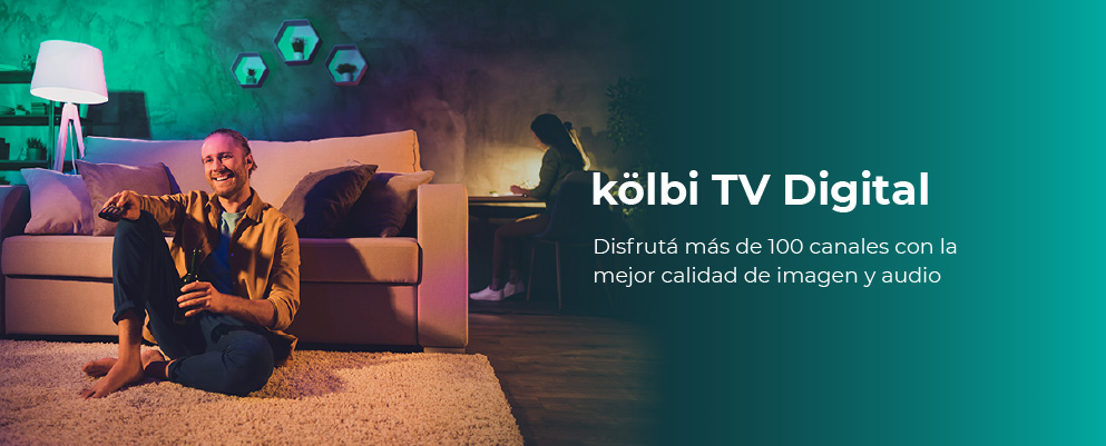 kölbi TV Digital. Disfrutá más de 100 canales con la mejor calidad de imagen y audio