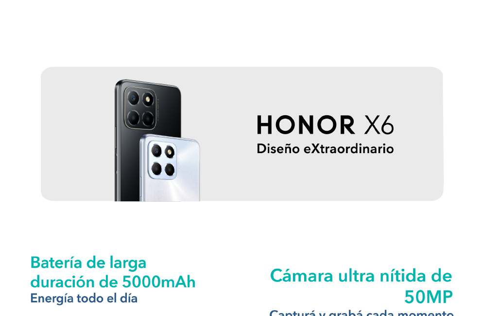 HONOR X6: diseño extraordinario