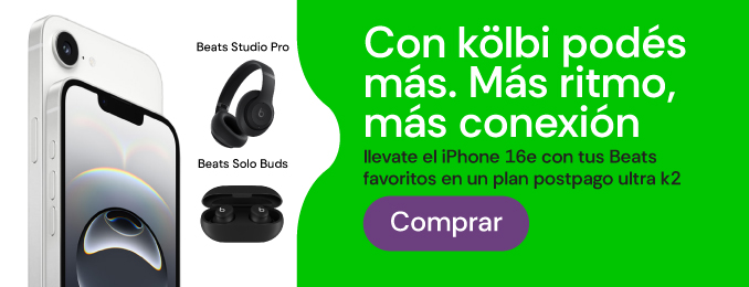Llevate el iPhone 16e con tus Beats favoritos en un plan postpago ultra k2