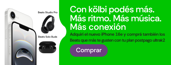 Llevate el iPhone 16e con tus Beats favoritos en un plan postpago ultra k2