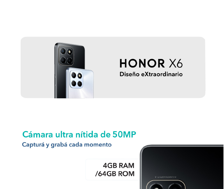 HONOR X6: diseño extraordinario