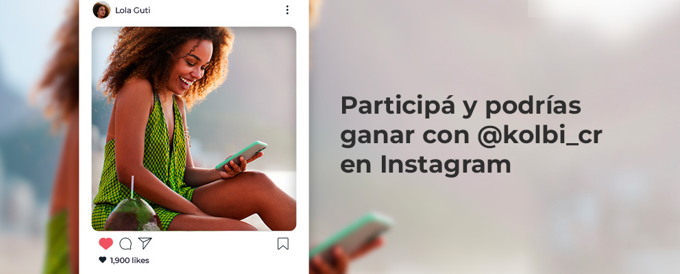 Participá y podrías ganar con kolbi.cr en Instagram