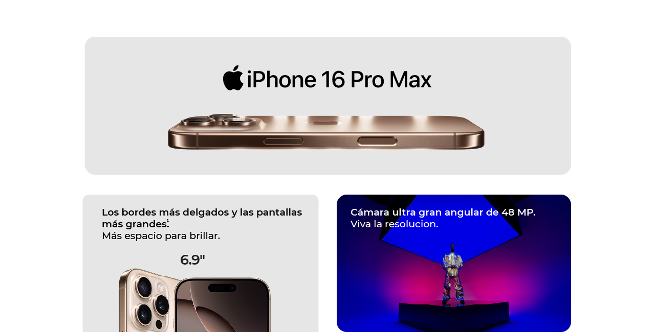iPhone 16 Pro Max con los bordes más delgados y las pantallas más grandes