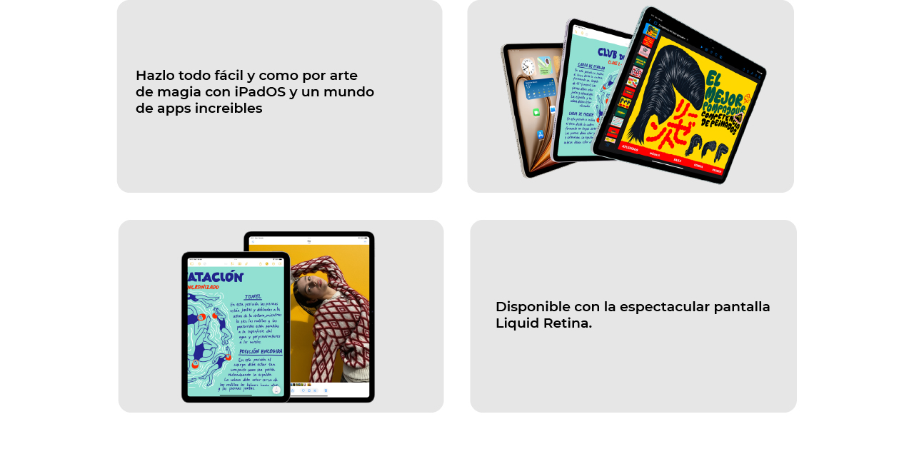 iPad air, disponible con la espectacular pantalla Liquid Retina