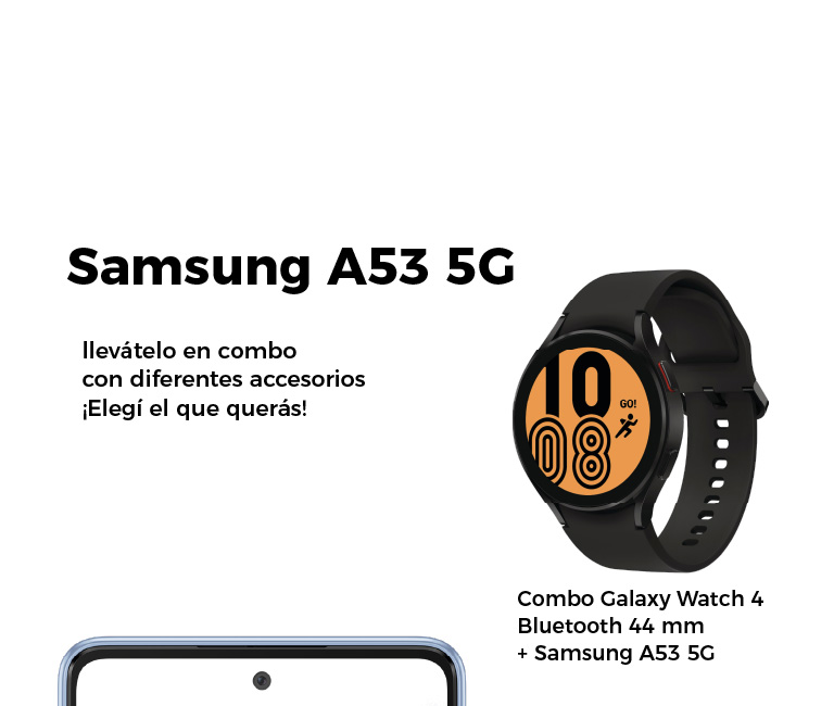 Combo Galaxy Watch 4 Bluetooth 44 mm + Samsung A53 5G