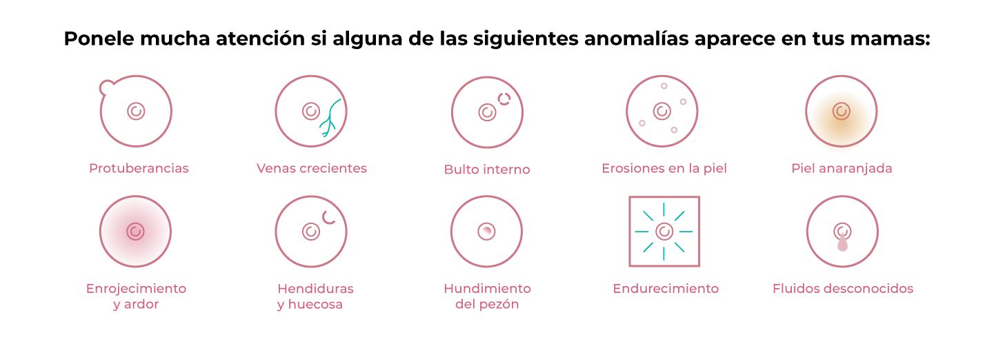 Ponele atención a las anomalías que podrían aparecer en tus mamas