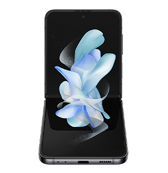 Samsung Z Flip4 vista trasera colores violeta y gris