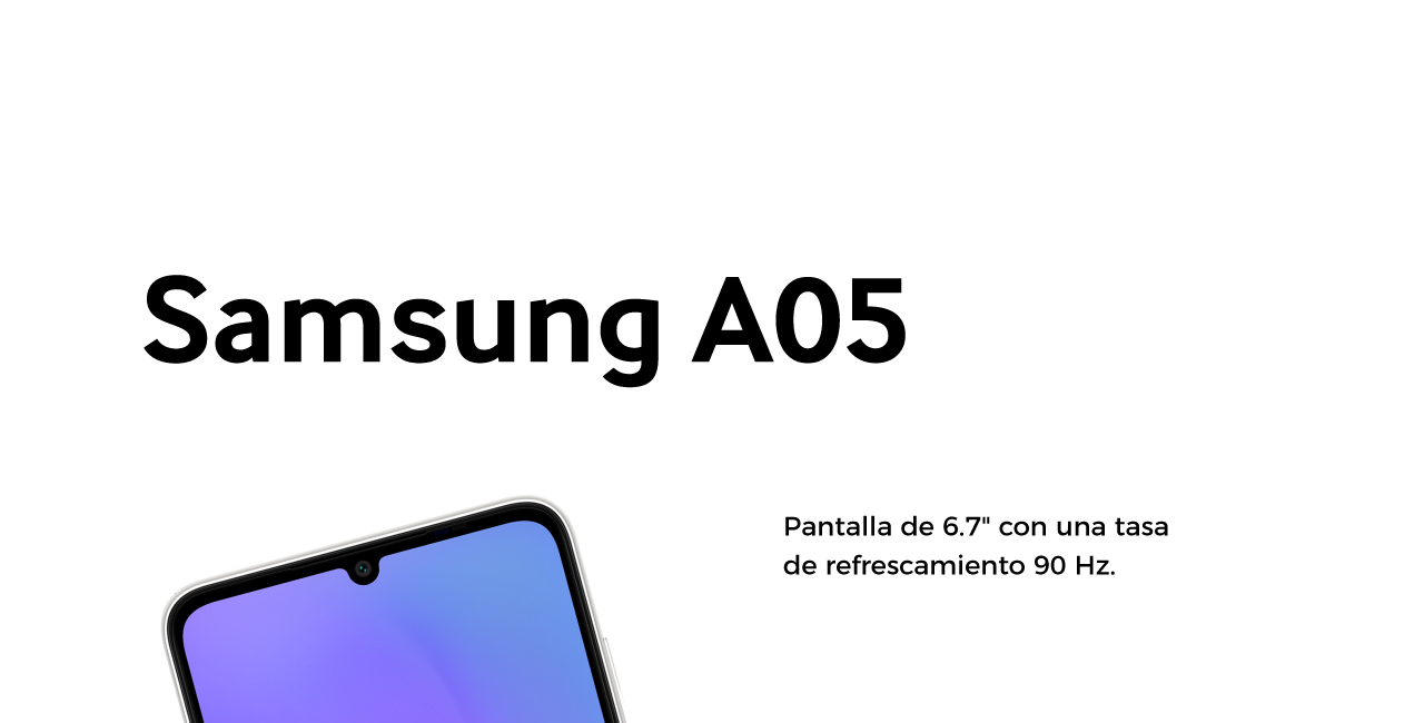 Samsung Galaxy A05 con carga rápida de 25 W