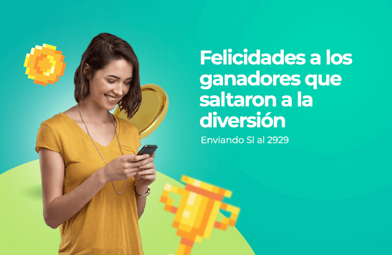 Felicidades a los ganadores que saltaron a la diversión enviando SI al 2929