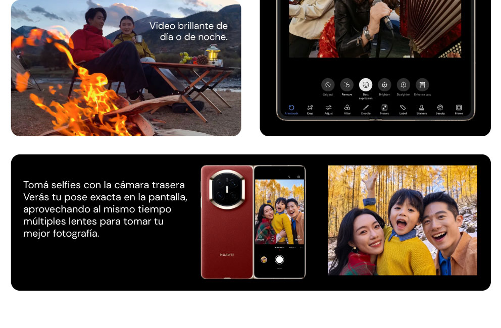 Tomá selfies con la cámara trasera