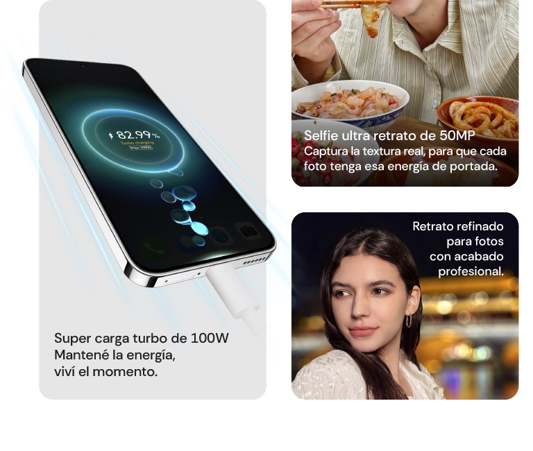 Selfie ultra retrato de 50MP