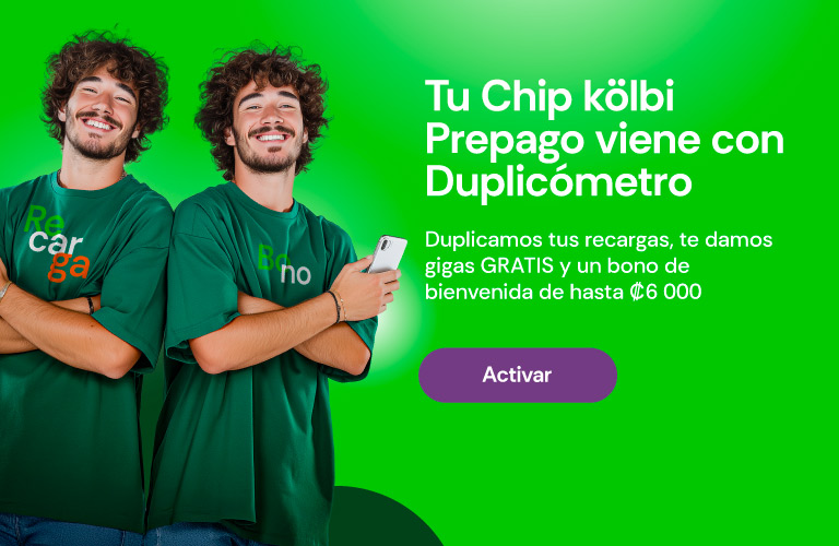 Tu Chip kölbi Prepago viene con Duplicómetro