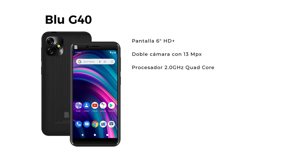 Blu G40 con pantalla de 6 pulgadas y doble cámara de 13 mpx