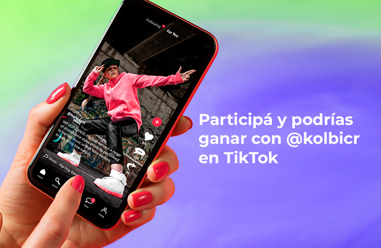 Participá y podrías ganar con kolbi.cr en TikTok