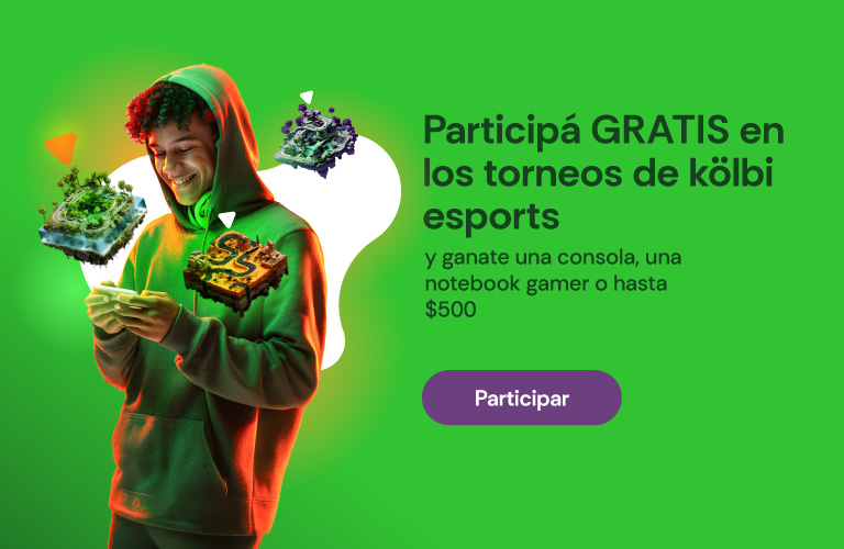 Participá en los torneos de kölbi esports y ganate una consola, una notebook gamer o hasta $500