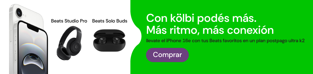 Llevate el iPhone 16e con tus Beats favoritos en un plan postpago ultra k2