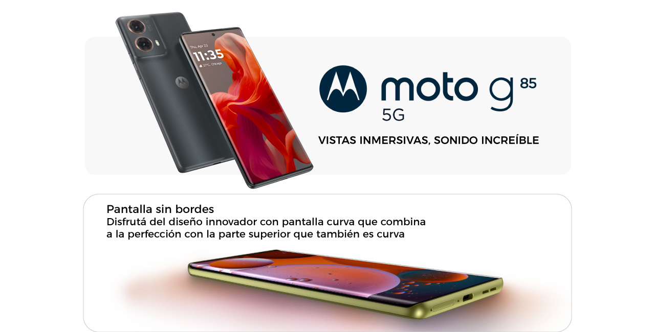 Motorola moto g84 5G, vistas inmersivas, sonido increíble