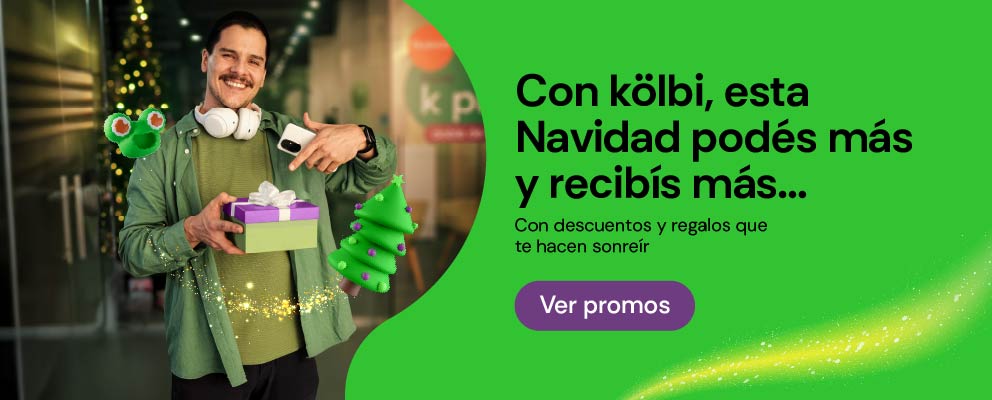 Con kölbi, esta Navidad podés más y recibís más, con descuentos y regalos que te hacen sonreír