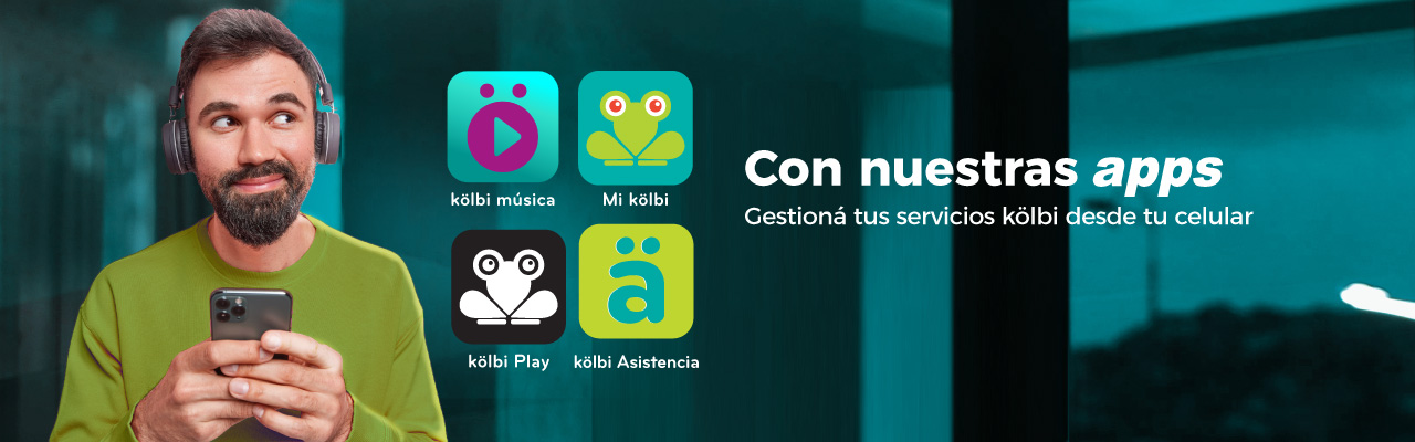 Con nuestras apps gestioná tus servicios kölbi desde tu celular