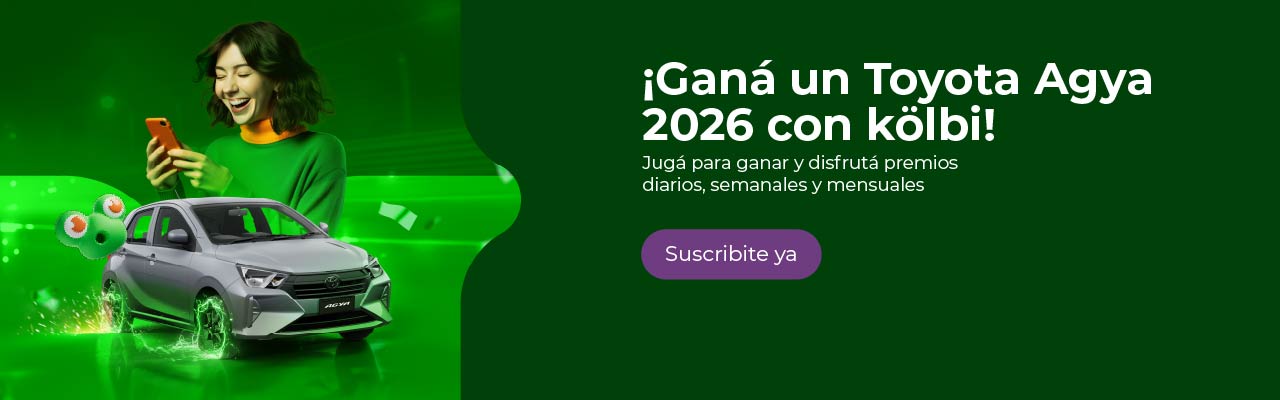¡Ganá un Toyota Agya 2026 con kölbi! Jugá para ganar, suscribite