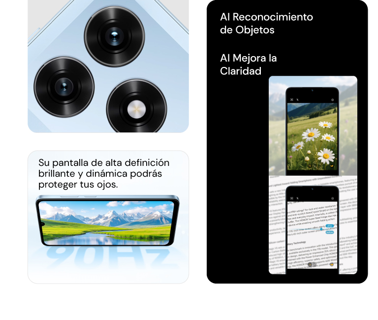 Su pantalla de alta definición brillante y dinámica podrás proteger tus ojos